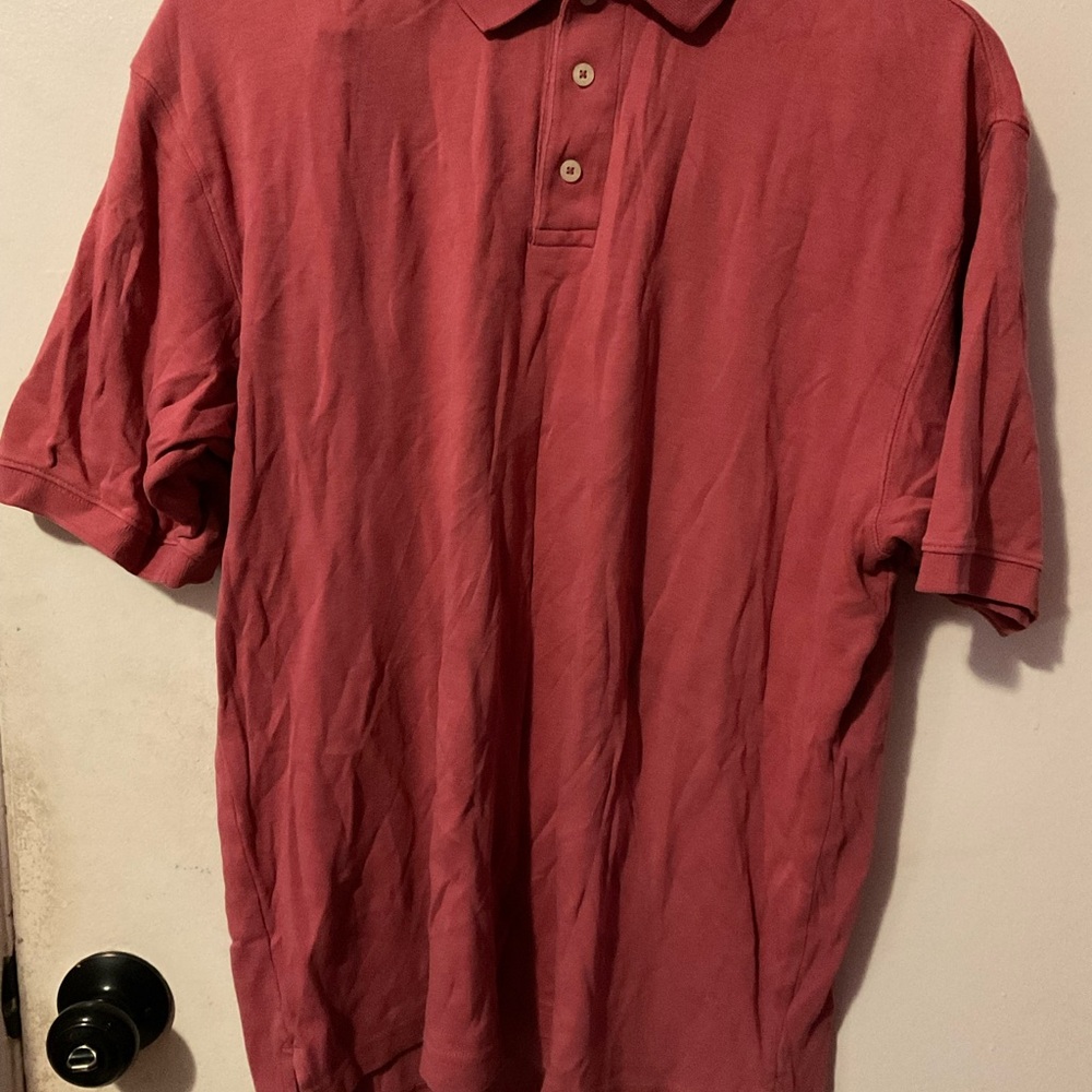 Cambridge Classics Men's coral Polo Shirt size M